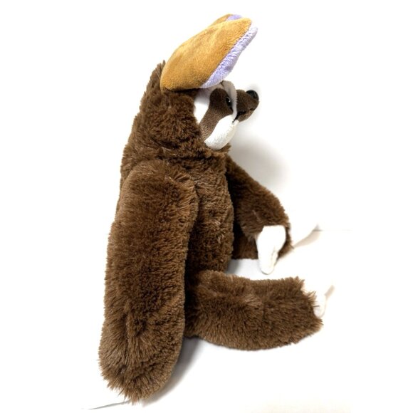 Sloth Plush with Bunny Ears Easter Stuffed Animal Toys Brown Gray Lot of 2 - Picture 4 of 11